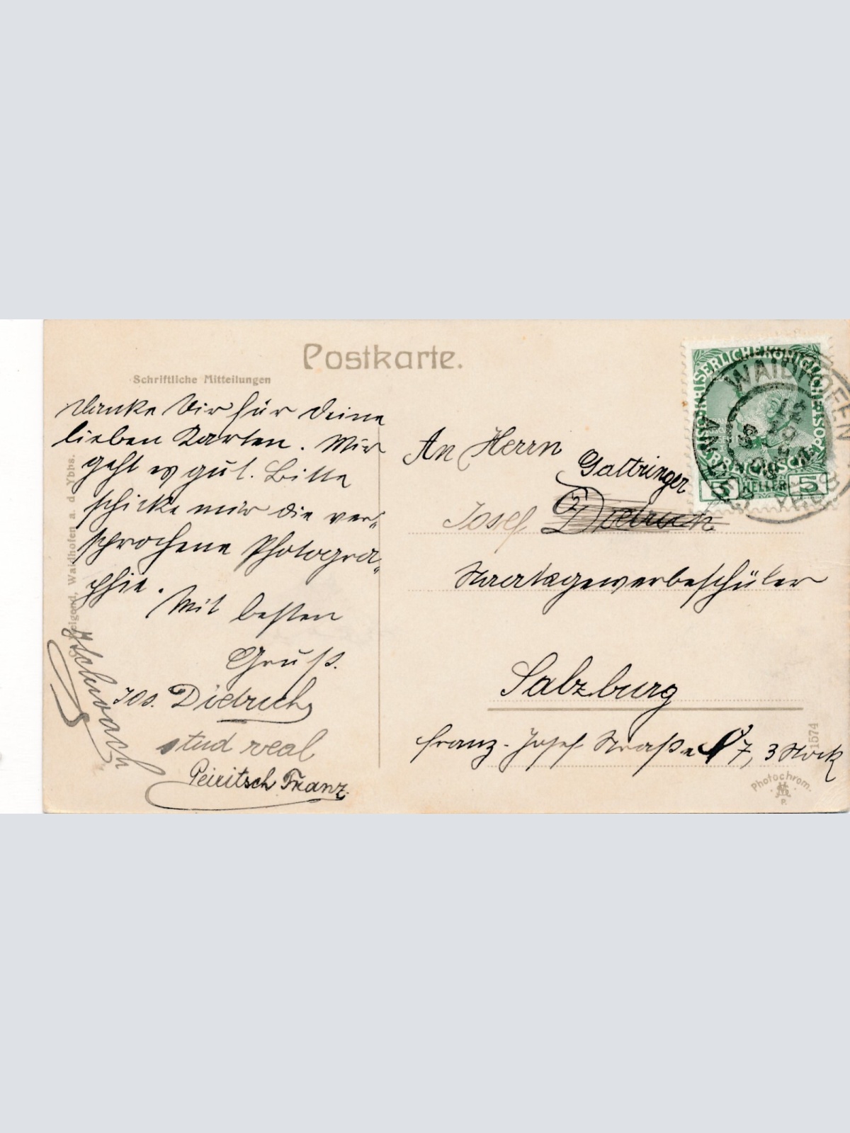 AK Waidhofen an der Ybbs Niederösterreich Ansichtskarte (8348)