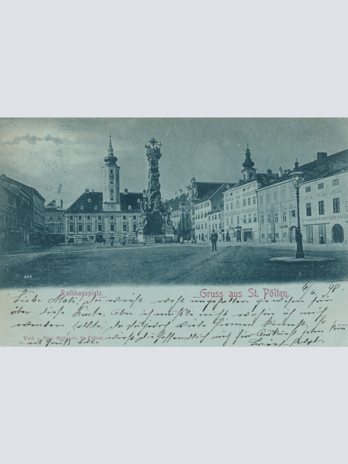 AK aus St. Pölten Mondschein - Karte Niederösterreich Ansichtskarte (8371)