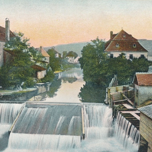 AK aus Purgstall mit Wehr Niederösterreich Ansichtskarte (8374)