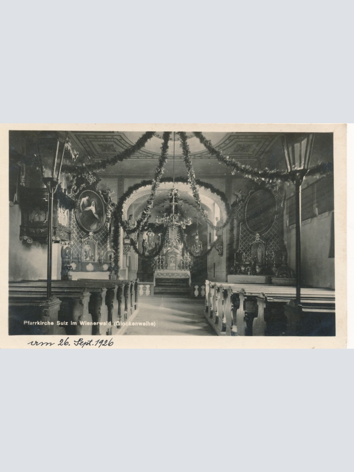 AK aus Sulz mit Pfarrkirche Kircheninneres Niederösterreich Ansichtskarte (8375)