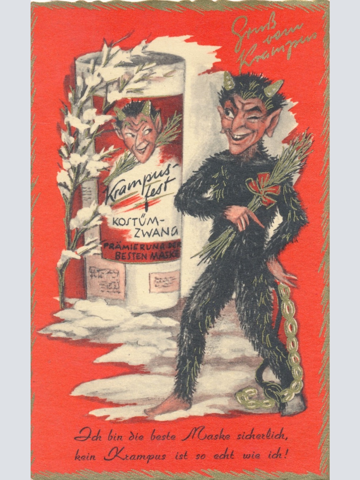 Motiv - Karte Krampus Kostümzwang (7217)