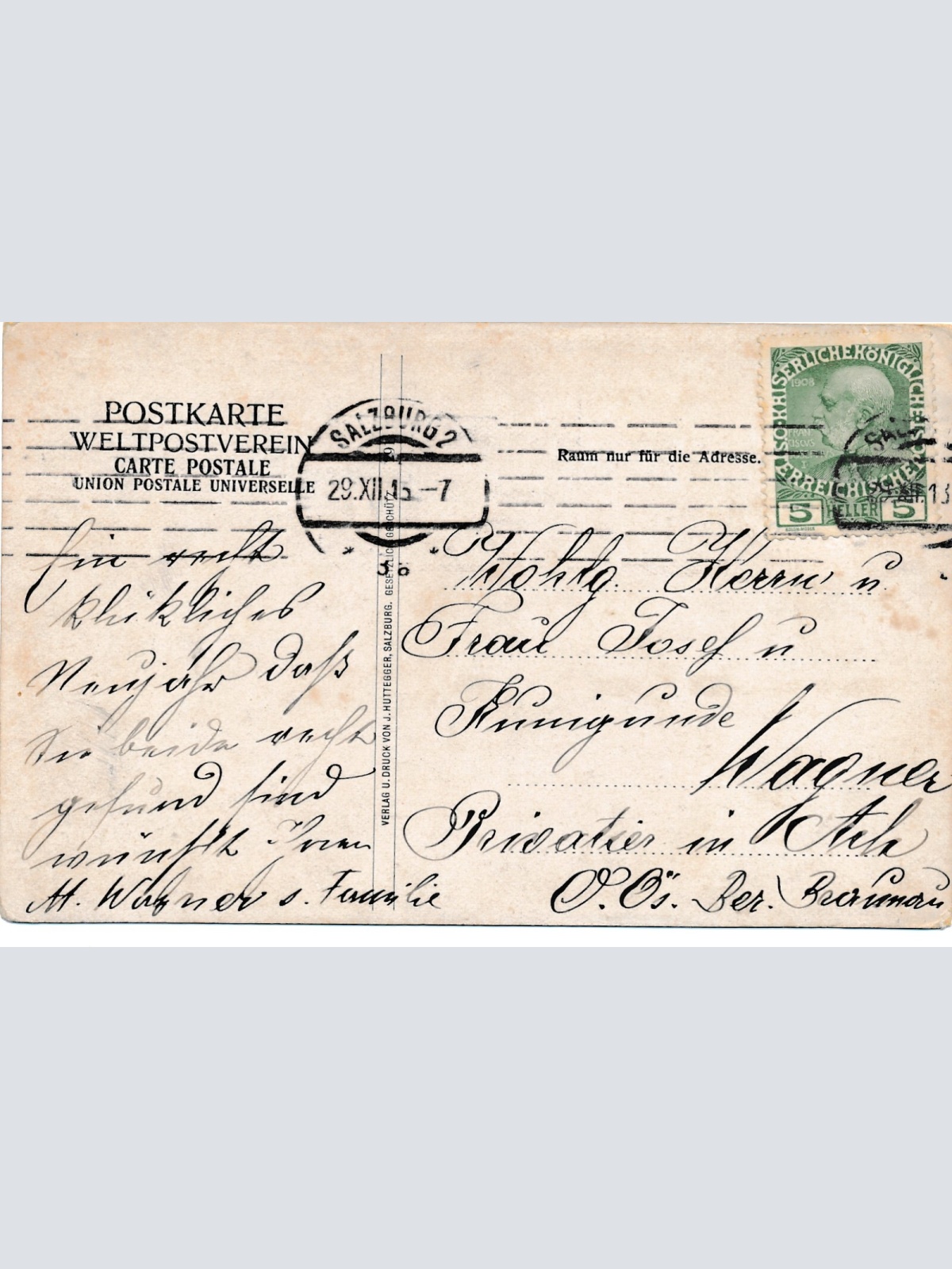 AK Frohe Weihnachten aus Salzburg (7206)