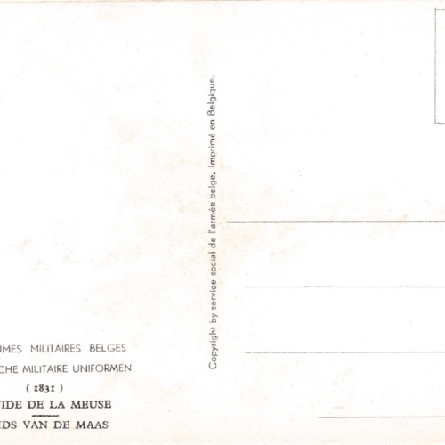 AK Uniform Belgien 1831 Guide de la Meuse Ansichtskarte (8733)