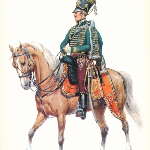 AK Uniform Kaiserr. Österr 1820 Husaren Frimont Offizier Ansichtskarte (8719)