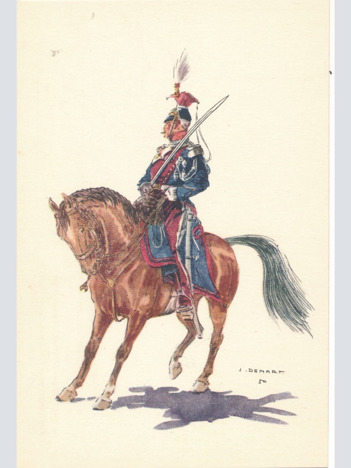 AK Uniform Belgien 1832 Lanciers Colonel Ansichtskarte (8751)