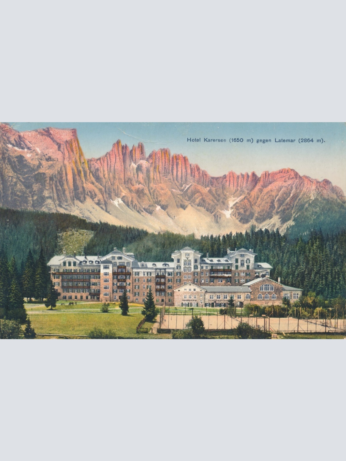 AK vom Hotel Karersee Italien Ansichtskarte (8831)