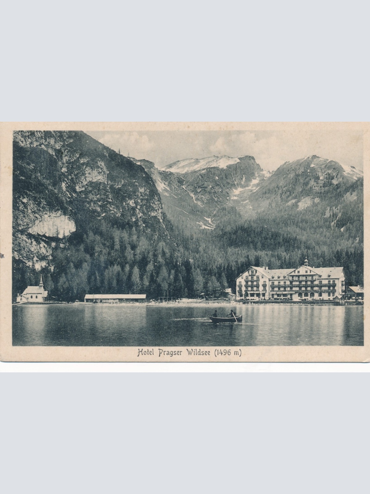 AK vom Hotel Pragser Wildsee Italien Ansichtskarte (8833)
