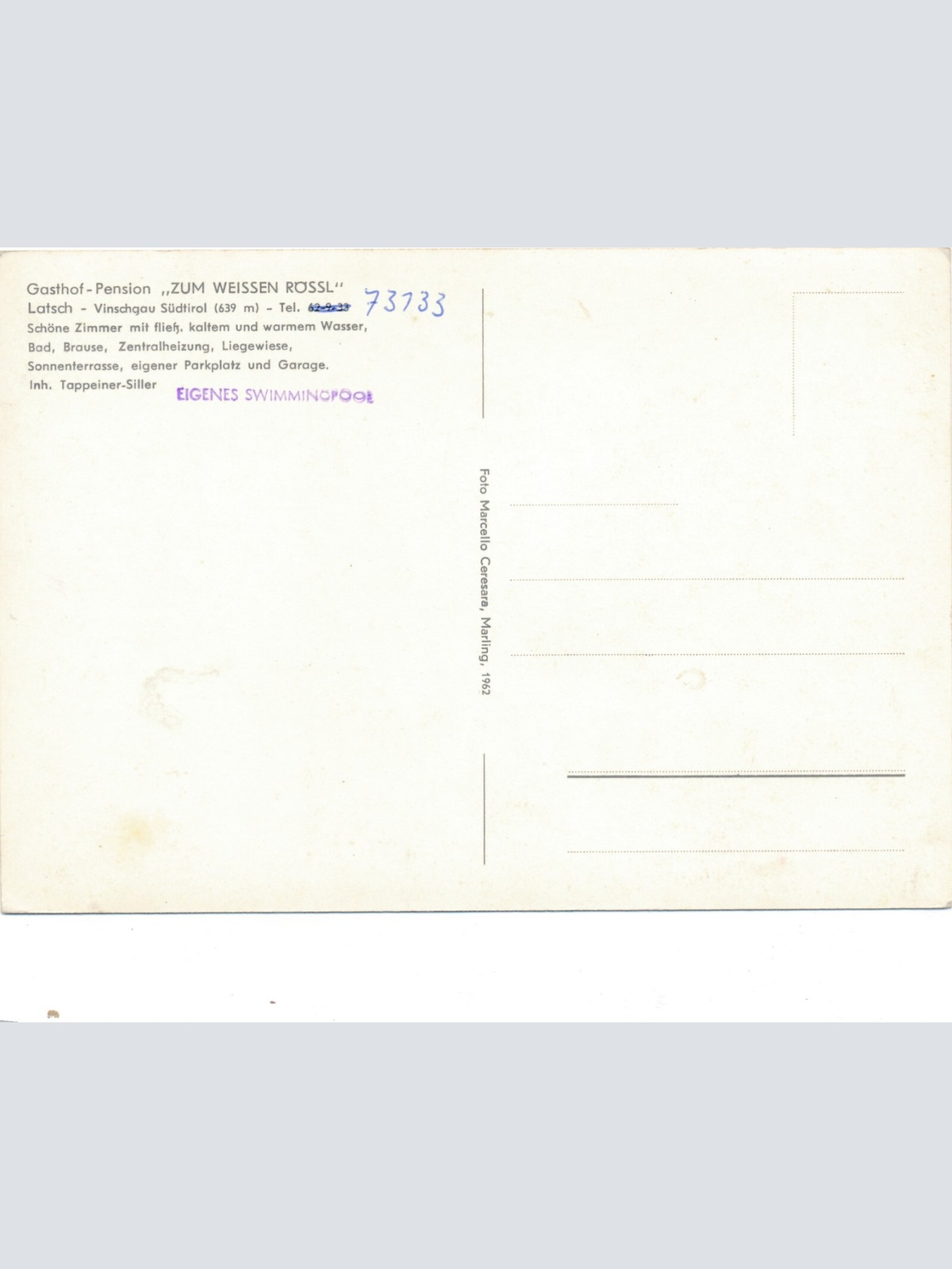 AK aus Latsch mit Gasthof zum weissen Rössl Italien Ansichtskarte (8844)