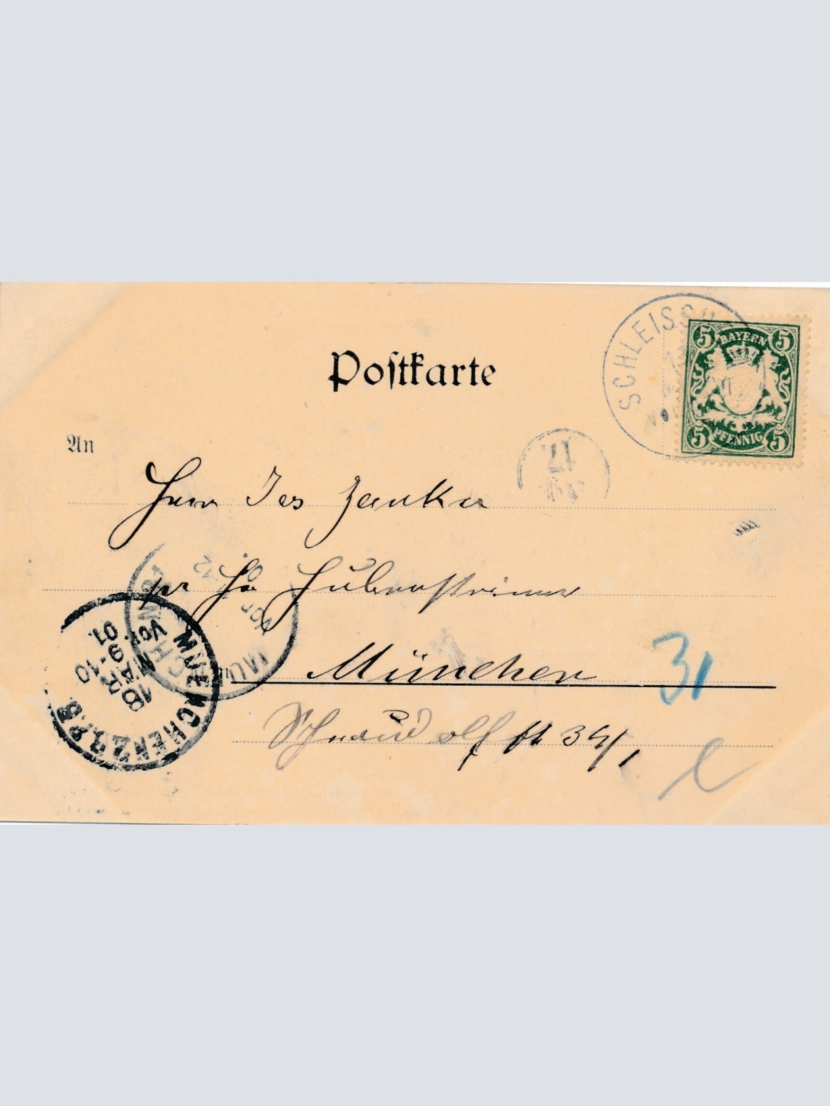 AK gruss aus Schleissheim mit Gasthaus zum Deutschen Ritter Bayern (7274)