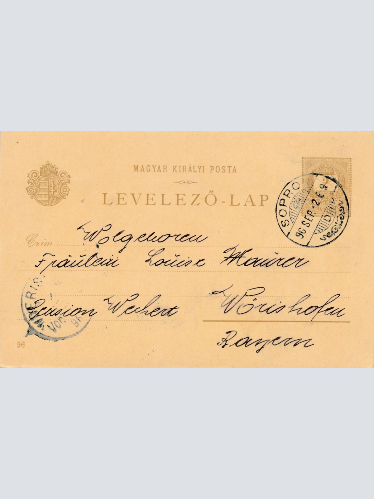 Ganzsachen - Litho - Karte aus Balaton - Füred Ungarn (7268)