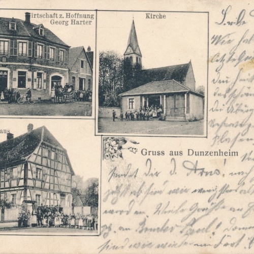 AK gruss aus Dunzenheim - Duntzenheim Mehrbildkarte Frankreich (7269)