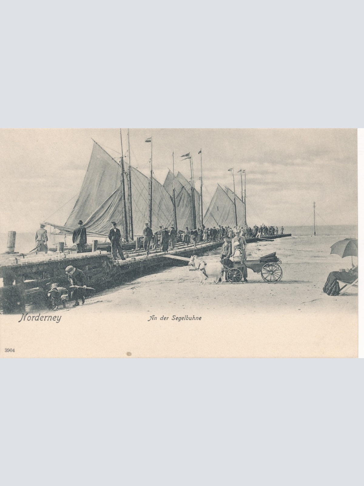 AK aus Norderney an der Segelbuhne Niedersachsen (6829)