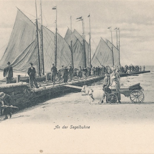 AK aus Norderney an der Segelbuhne Niedersachsen (6829)