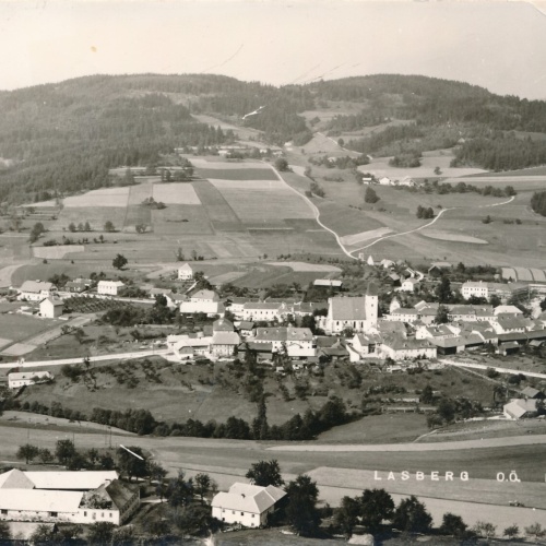 AK aus Lasberg Oberösterreich Fliegerkarte (J14)