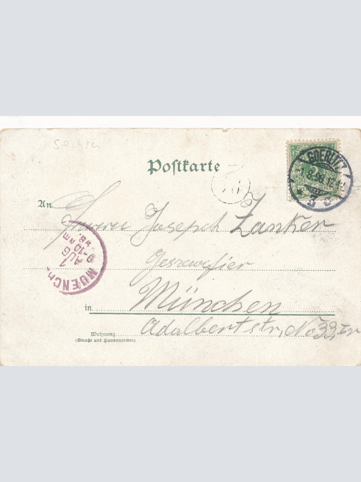 Litho - Karte gruss aus Görlitz mit Prinz Friedrich Carl Denkmal Sachsen (6950)