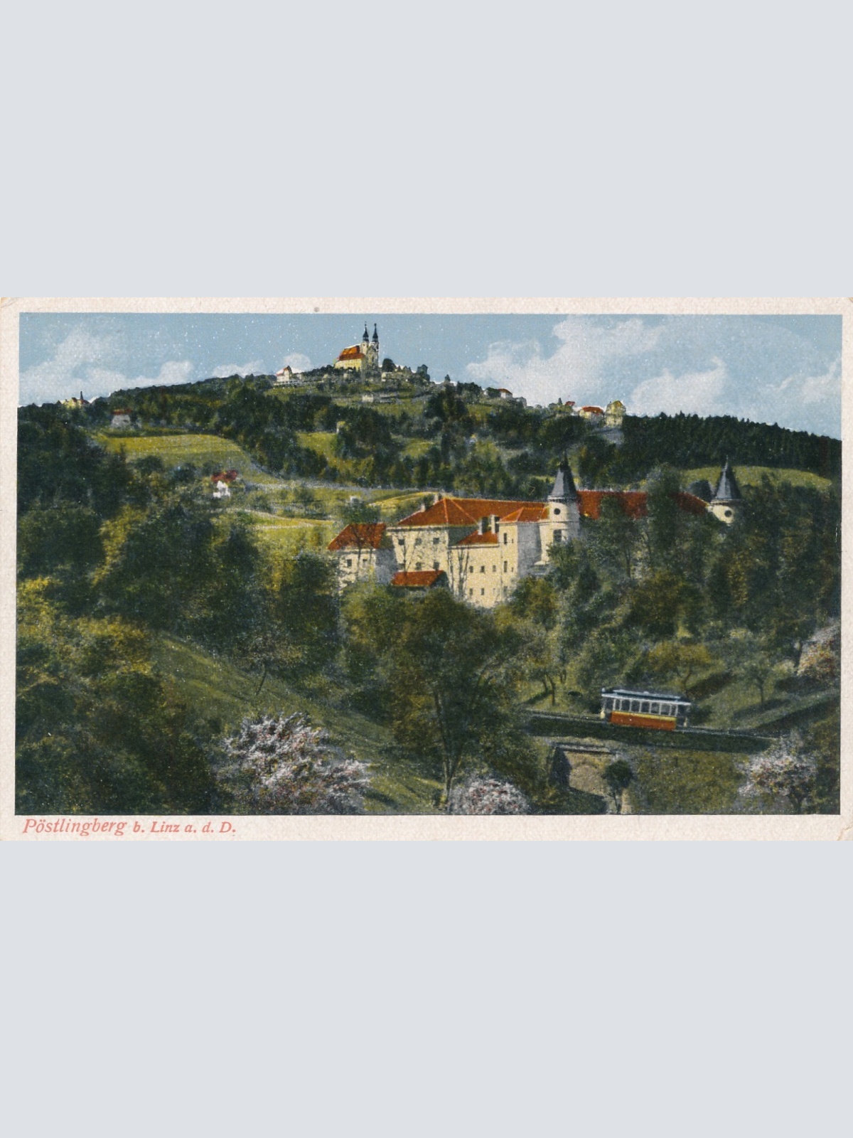 AK aus Linz Oberösterreich Pöstlingberg Fliegerfoto (J24)