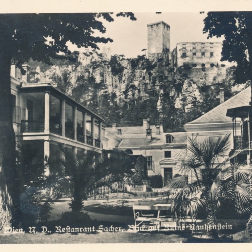 AK aus Baden bei Wien Restaurant Sacher Niederösterreich Ansichtskarte (8789)