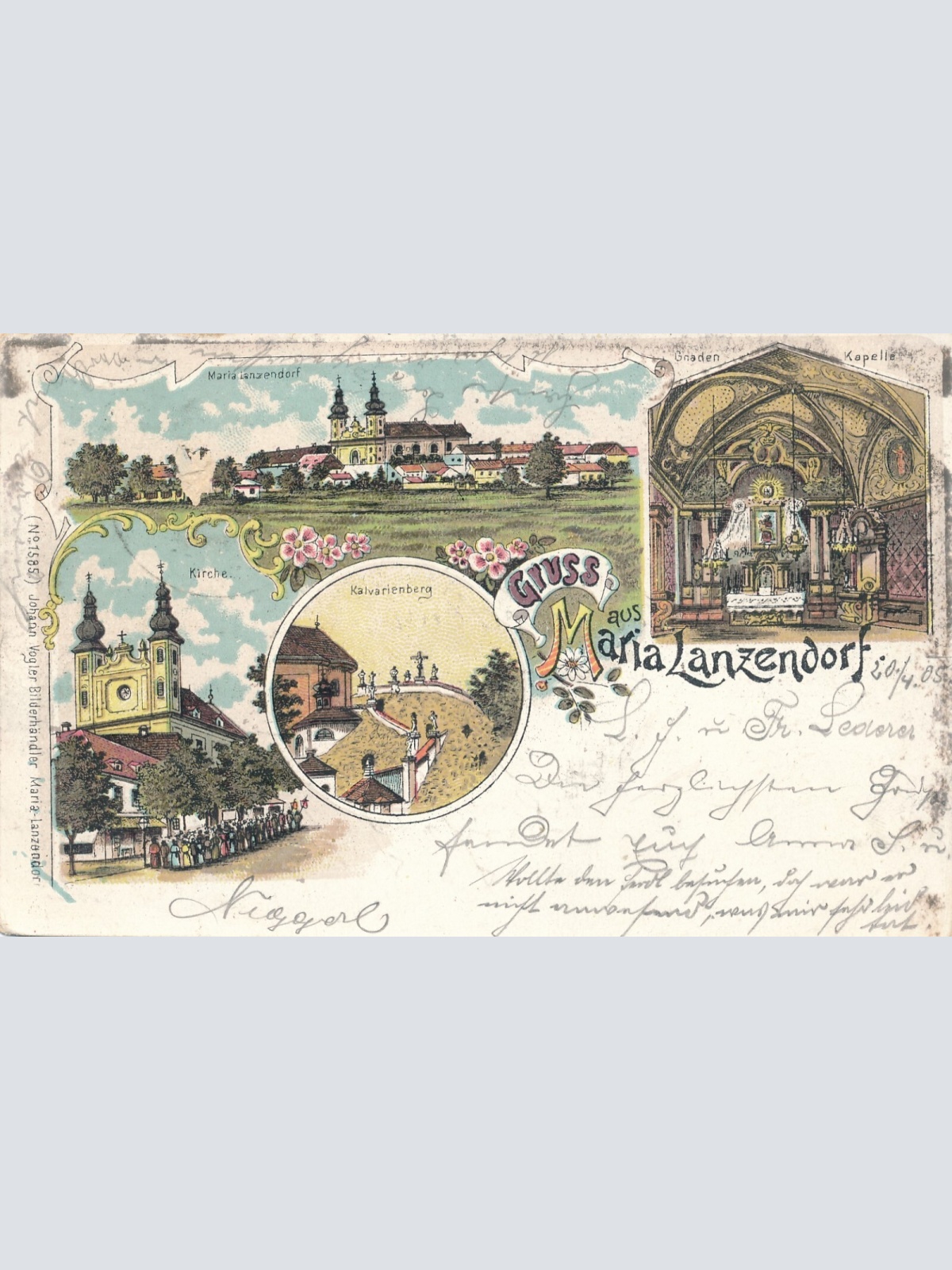 Litho - Karte Gruss aus Maria Lanzendorf Niederösterreich (7393)