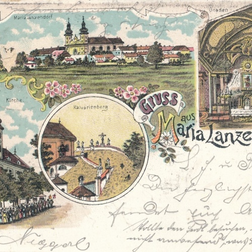 Litho - Karte Gruss aus Maria Lanzendorf Niederösterreich (7393)