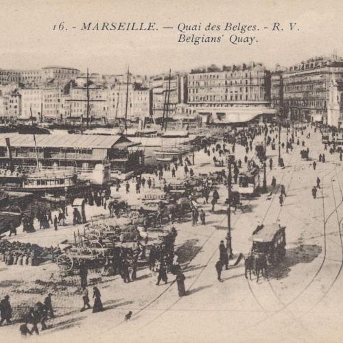 AK aus Marseille Quai des Belges Italien Ansichtskarte (8779)