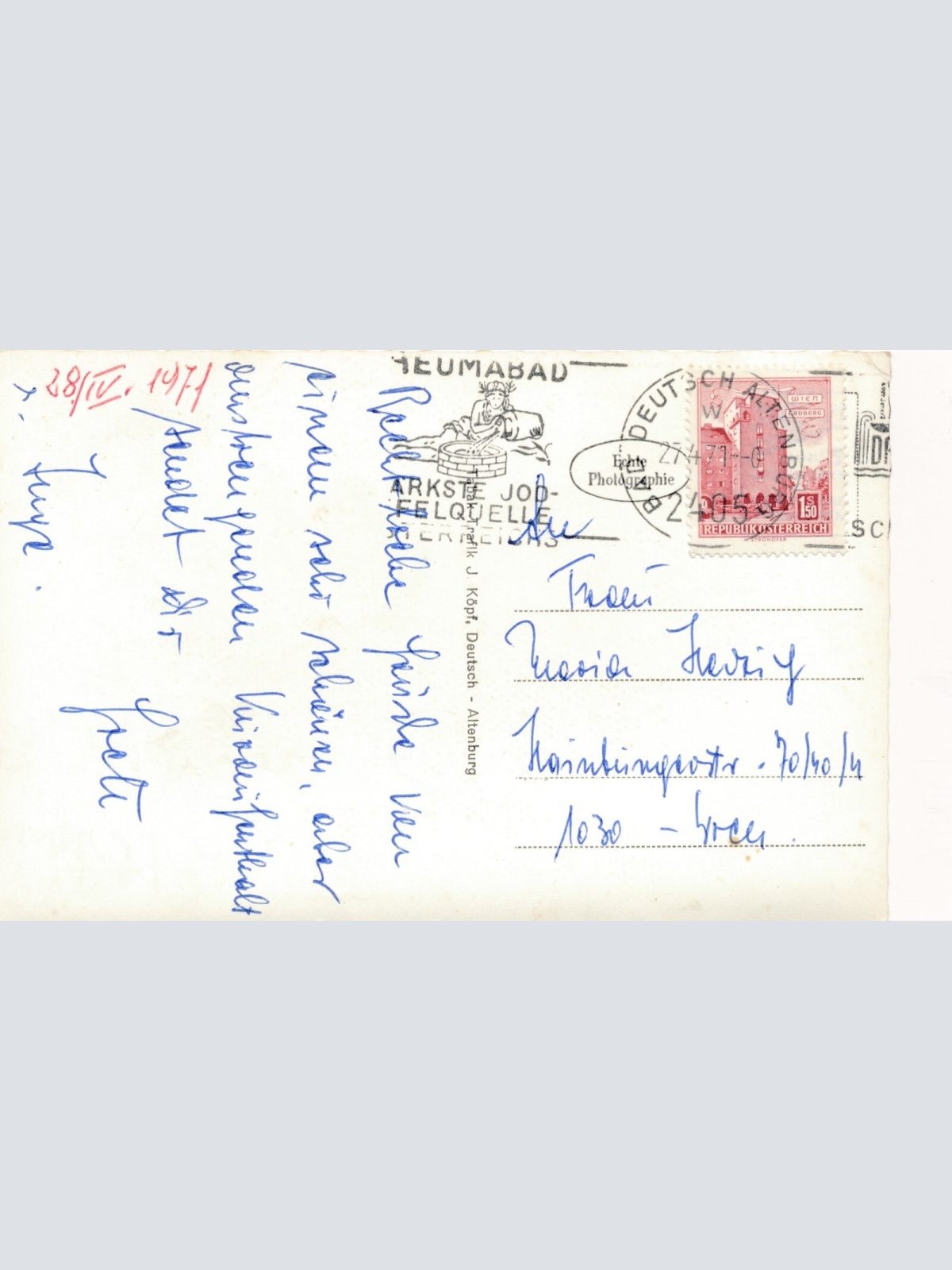 AK aus Bad Deutsch Altenburg mit Schloss Niederösterreich Ansichtskarte (8783)