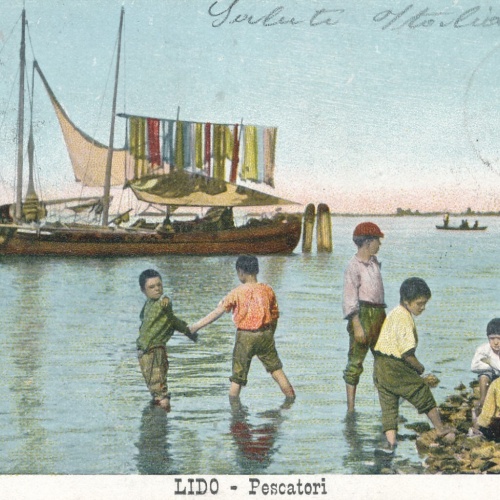 AK aus Venezia Lido Pescatori Italien Ansichtskarte (9155)