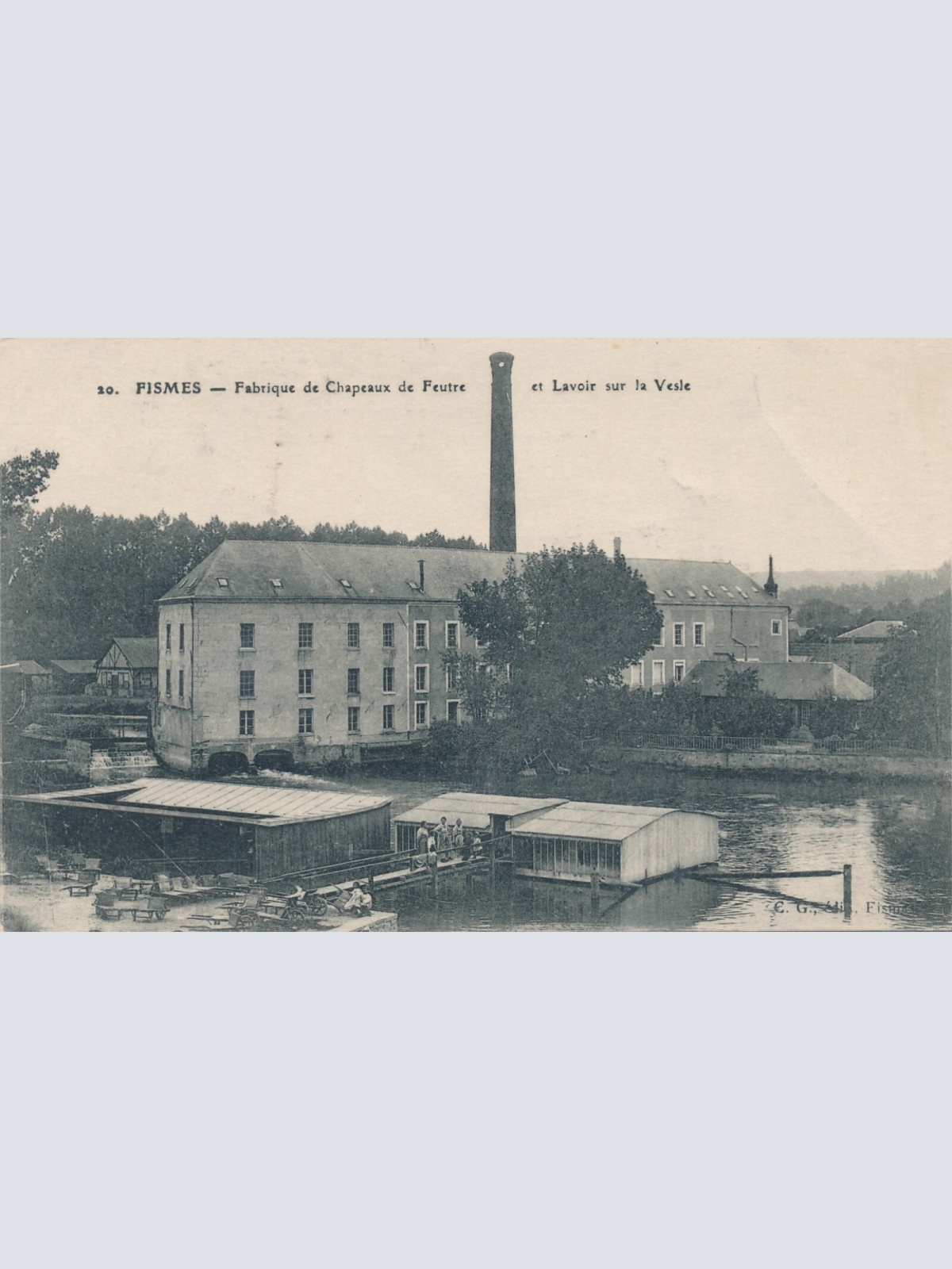 AK aus Fismes mit Fabrik - Fabrique Frankreich Ansichtskarte (9151)