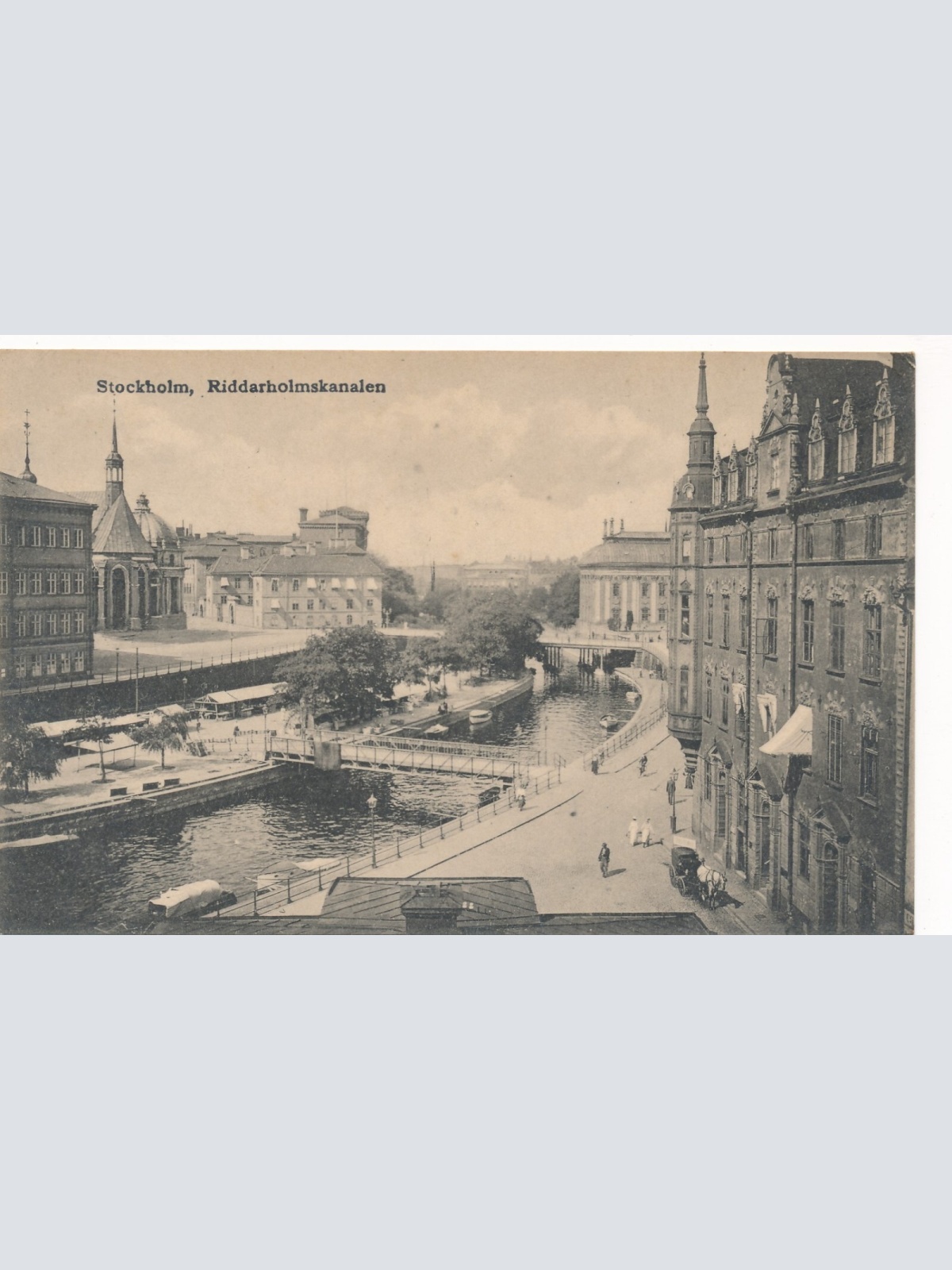 AK aus Stockholm Riddarholmskanalen Schweden (7390)