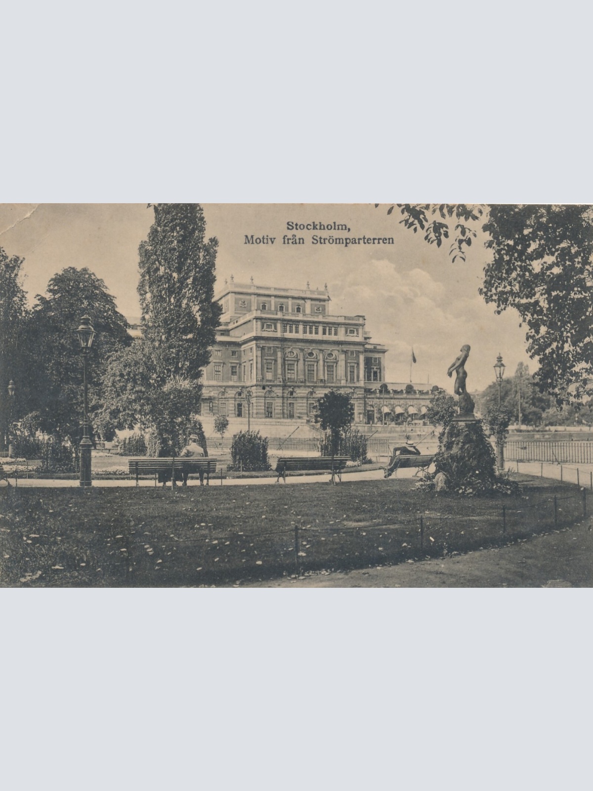 AK aus Stockholm fran Strömparterren Schweden (7384)