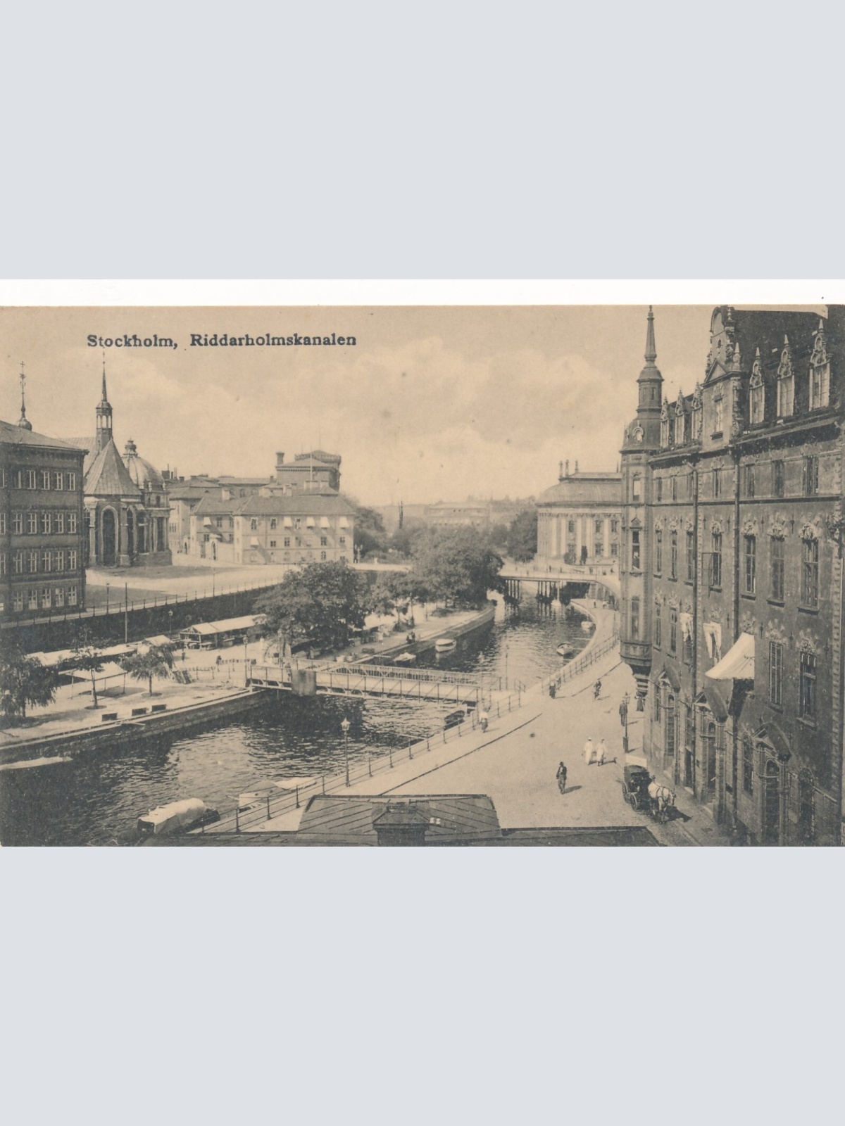 AK aus Stockholm Riddarholmskanalen Schweden (7361)