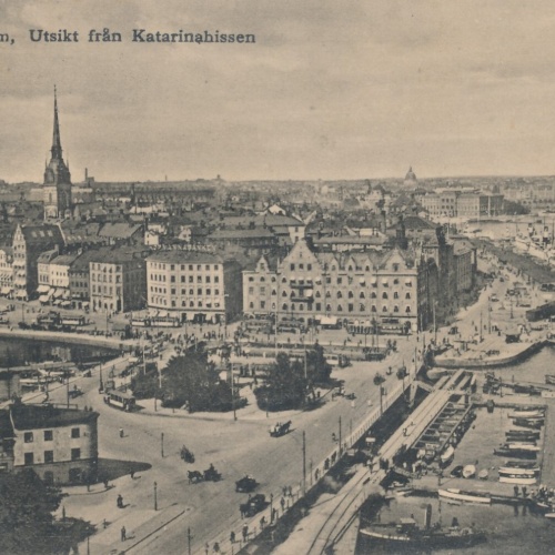 AK aus Stockholm Utsikt fran Katarinahissen Schweden (7387)