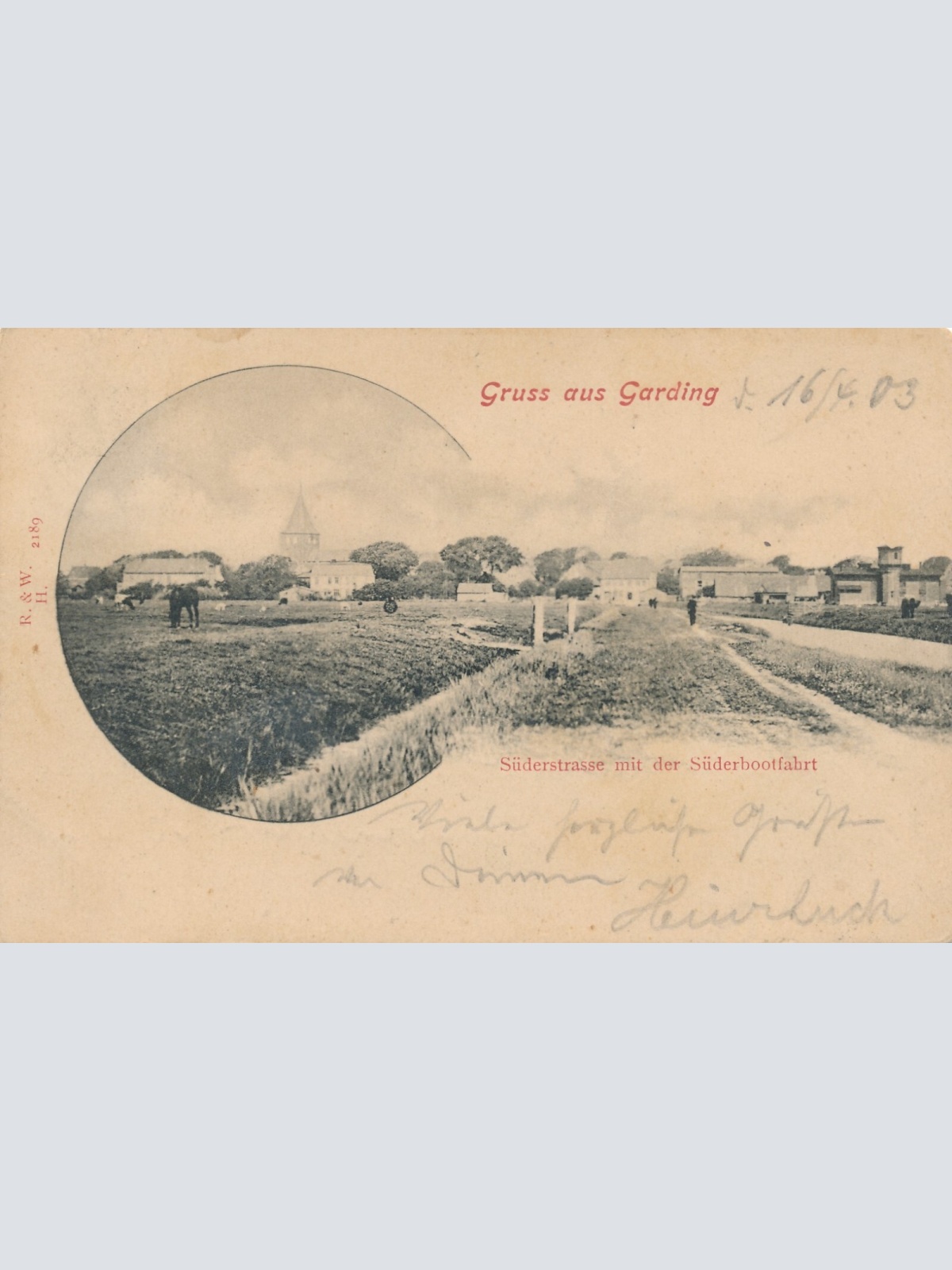 AK gruss aus Garding Schleswig - Holstein Ansichtskarte (9203)