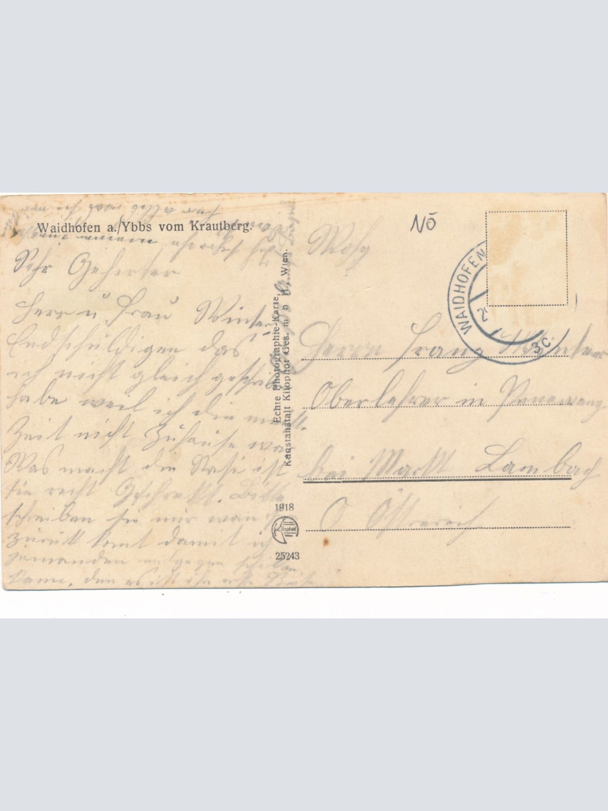 AK aus Waidhofen an de Ybbs Niederösterreich Ansichtskarte (9222)