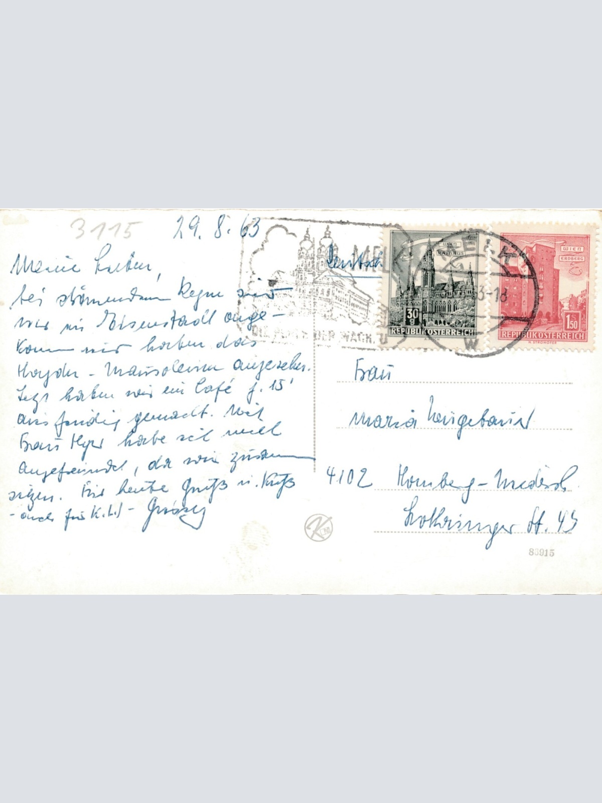 AK aus Eisenstadt mit Schloß Esterhazy Burgenland Ansichtskarte (9221)