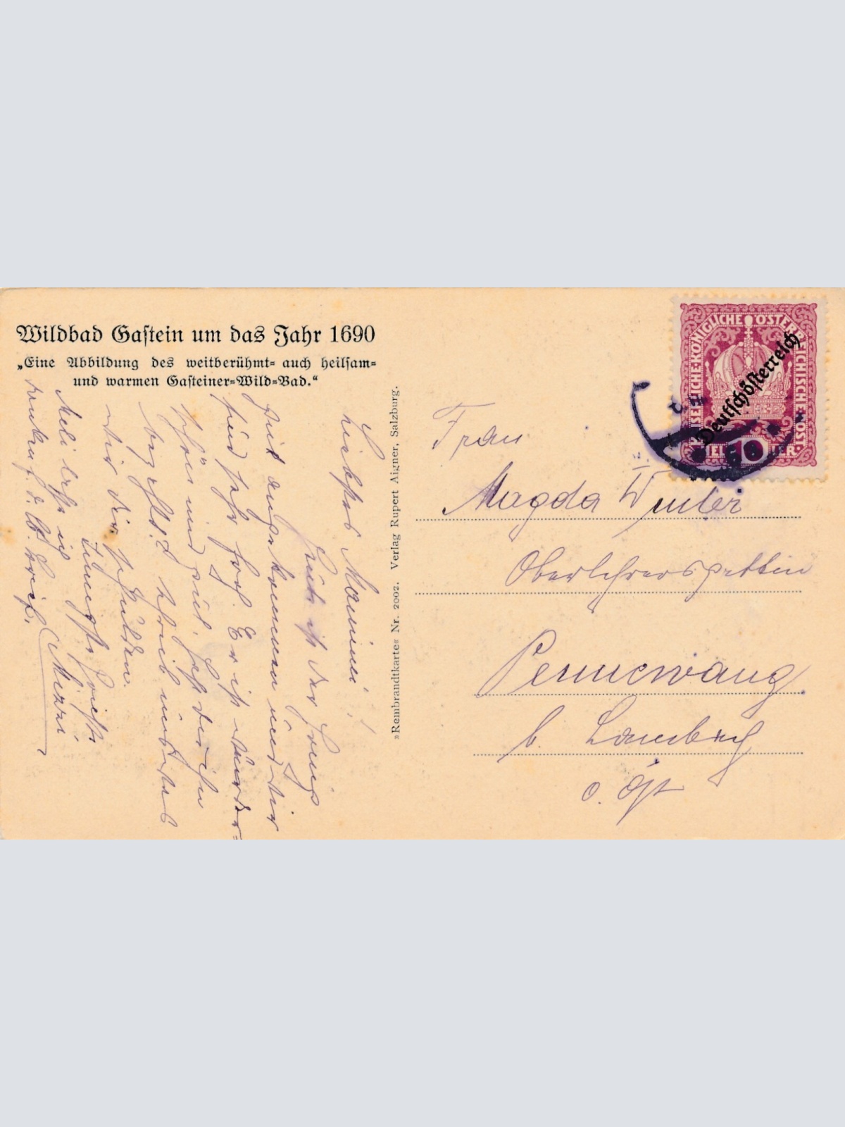 AK aus Gastein das Wildbad Salzburg Ansichtskarte (9238)