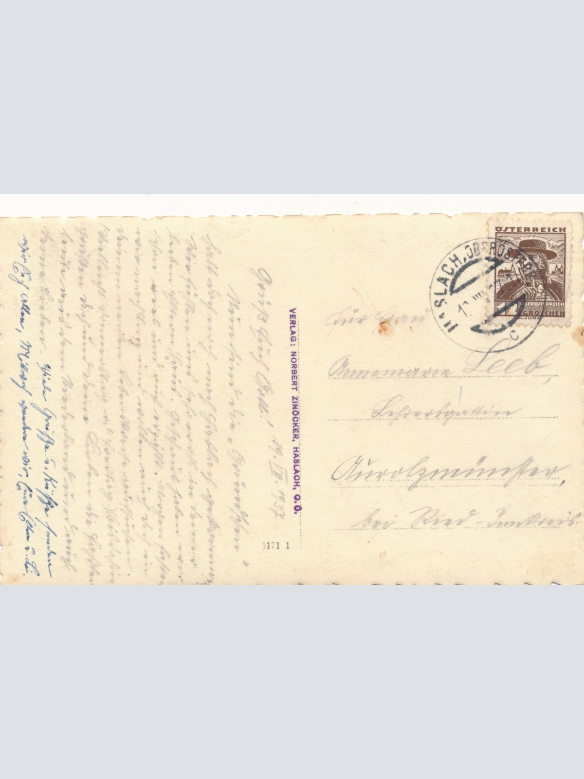 AK aus Haslach Oberösterreich Kleine Mühl (J43)