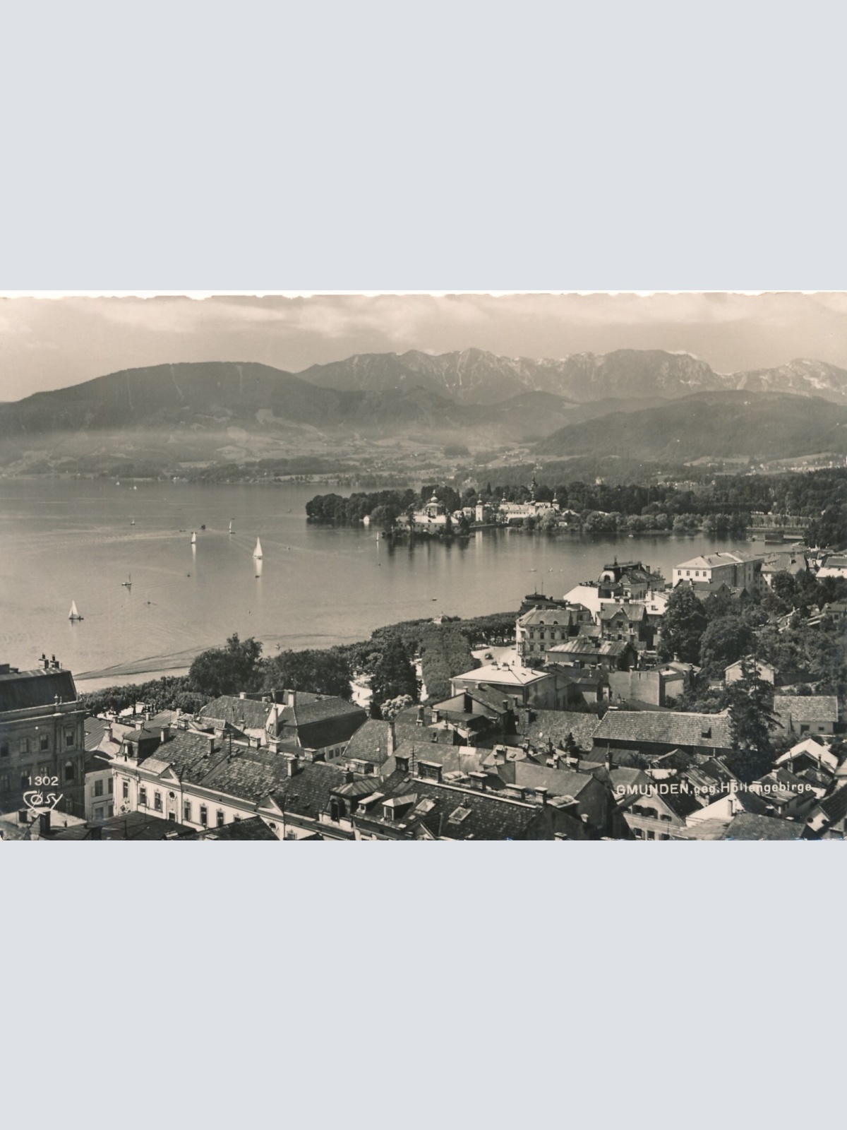 AK aus Gmunden Oberösterreich geg. Höllengebirge (J47)