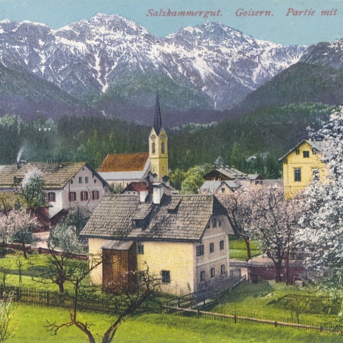 AK aus Goisern Oberösterreich mit evang. Kirche (J35)