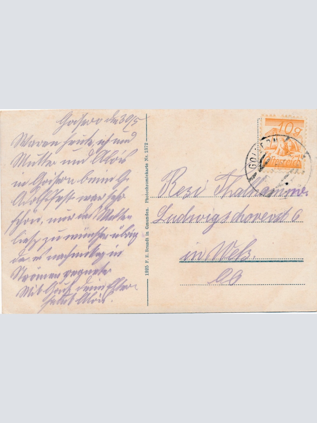 AK aus Goisern Oberösterreich mit evang. Kirche (J35)