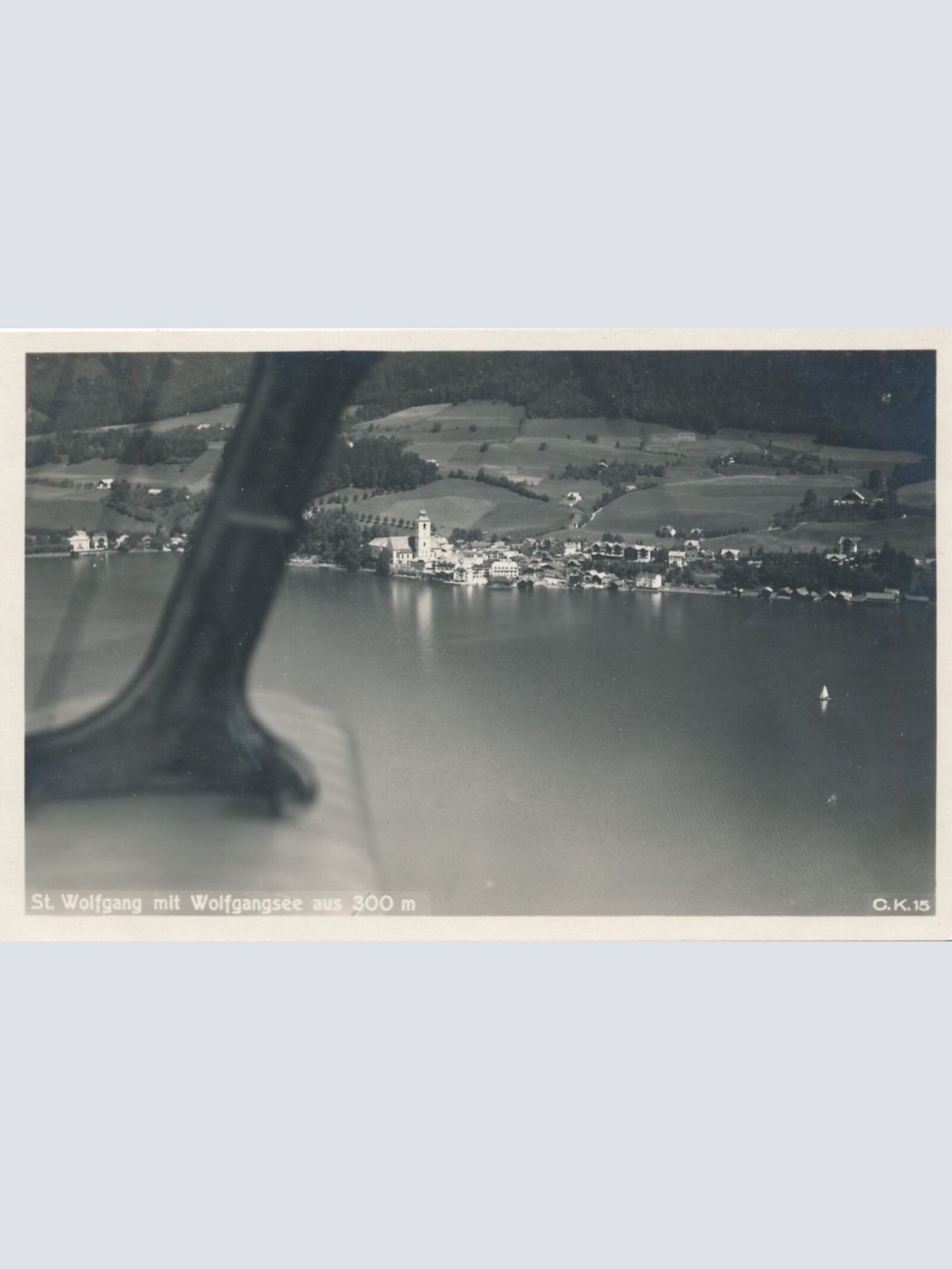 AK aus St. Wolfgang Oberösterreich Wolfgangsee Fliegerfoto (J37)