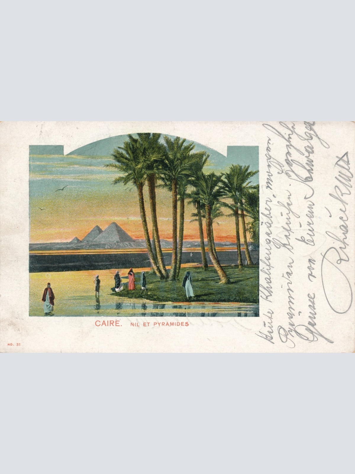 AK aus Caire - Kairo Nil et Pyramides Ägypten Ansichtskarte (9169)