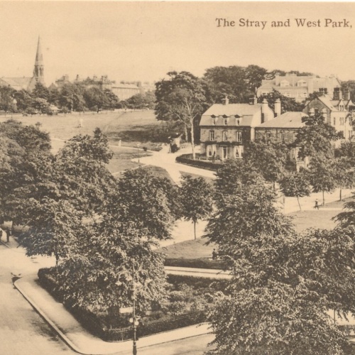 AK aus Harrogate the stray and west Park England Ansichtskarte (9182)