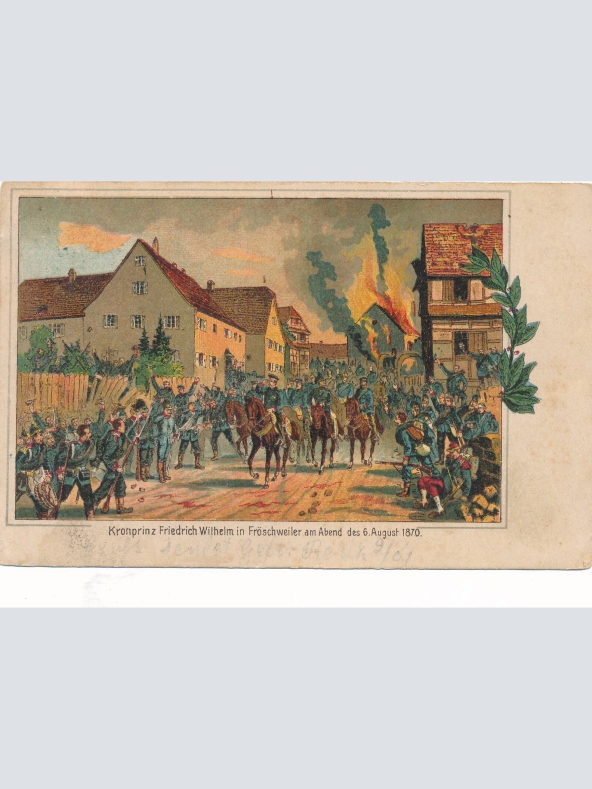 AK vom Kronprinz Friedrich Wilhelm in Fröschlweiler 1870 (9140)