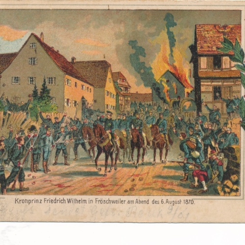 AK vom Kronprinz Friedrich Wilhelm in Fröschlweiler 1870 (9140)