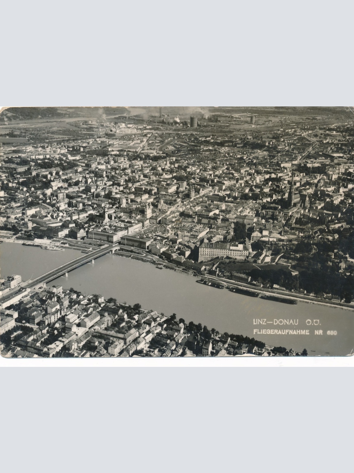 AK aus Linz an der Donau Fliegeraufnahme Nr.650 Oberösterr. Ansichtskarte (8982)