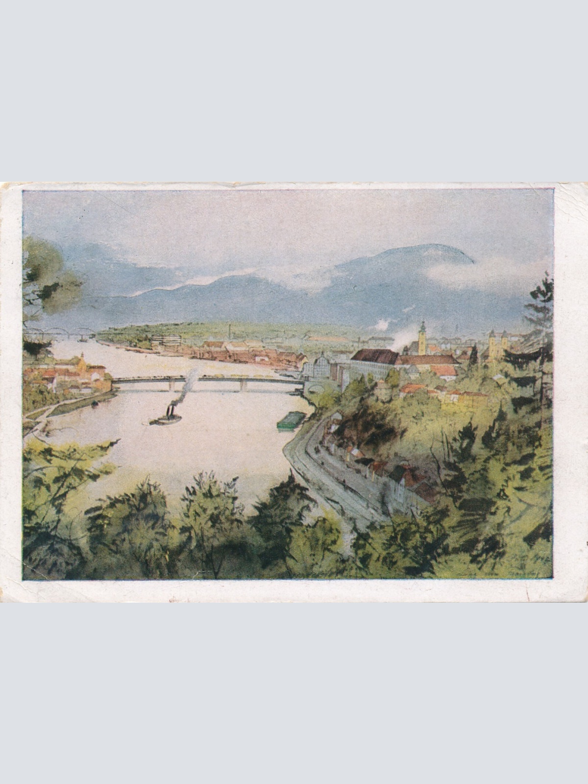 Künstler - AK Heimatwerk aus Linz an der Donau Oberösterr. Ansichtskarte (8966)