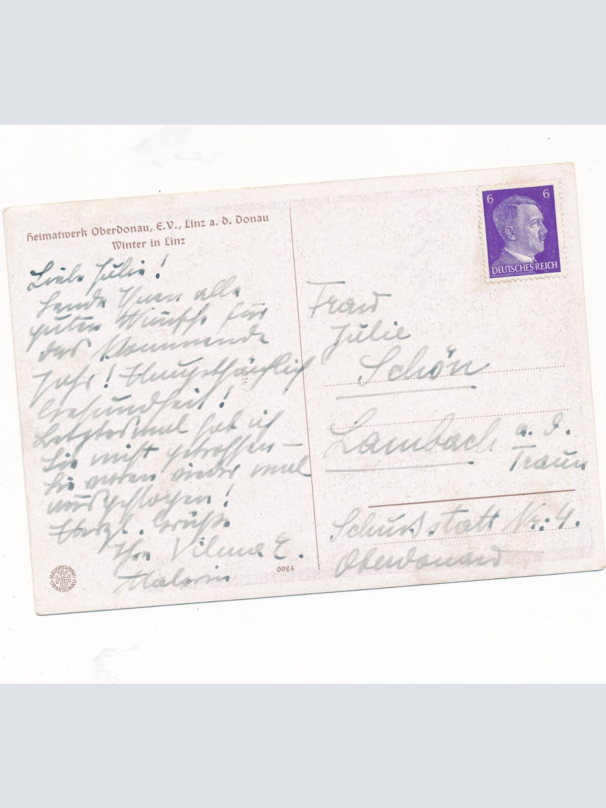 Künstler - AK Heimatwerk aus Linz an der Donau Oberösterr. Ansichtskarte (8968)