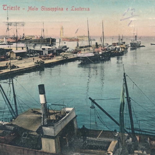 AK aus Trieste Molo Giuseppina Italien Ansichtskarte (9085)
