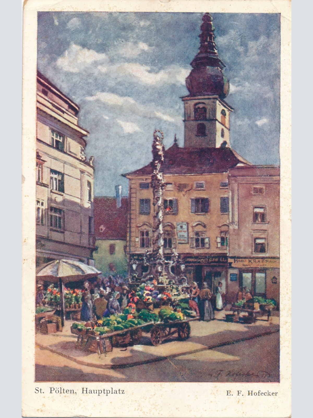 AK aus St. Pölten Hauptplatz Niederösterreich Ansichtskarte (9074)