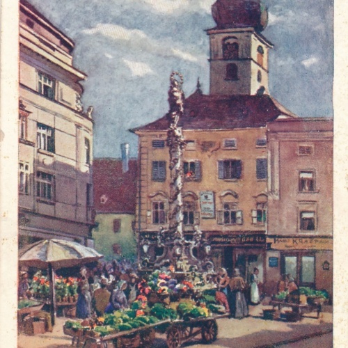 AK aus St. Pölten Hauptplatz Niederösterreich Ansichtskarte (9074)